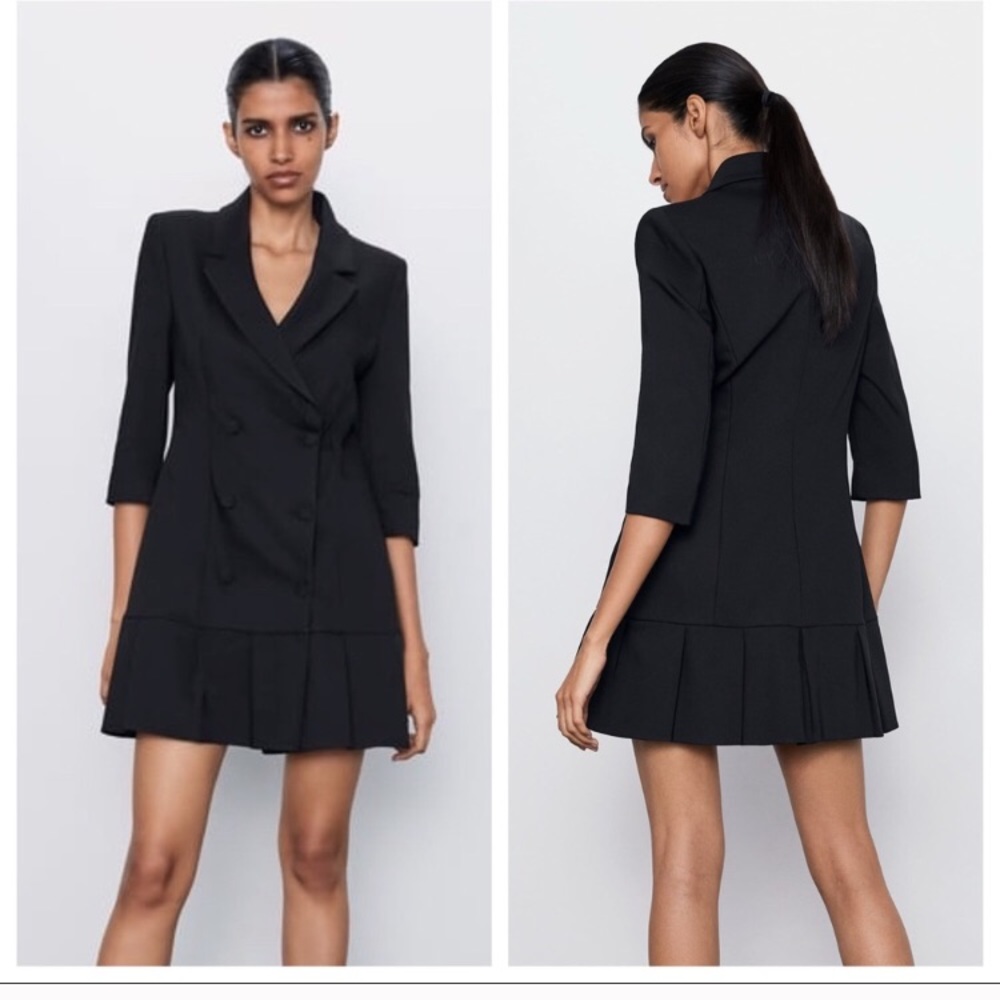 Zara Double Breasted Mini Dress Sz XL NWT